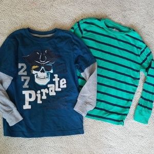 6 - 7 Long sleeved shirt pirate stripe